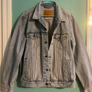 Levi’s Mens Trucker Jacket - Large - Coffee Shop Destructed